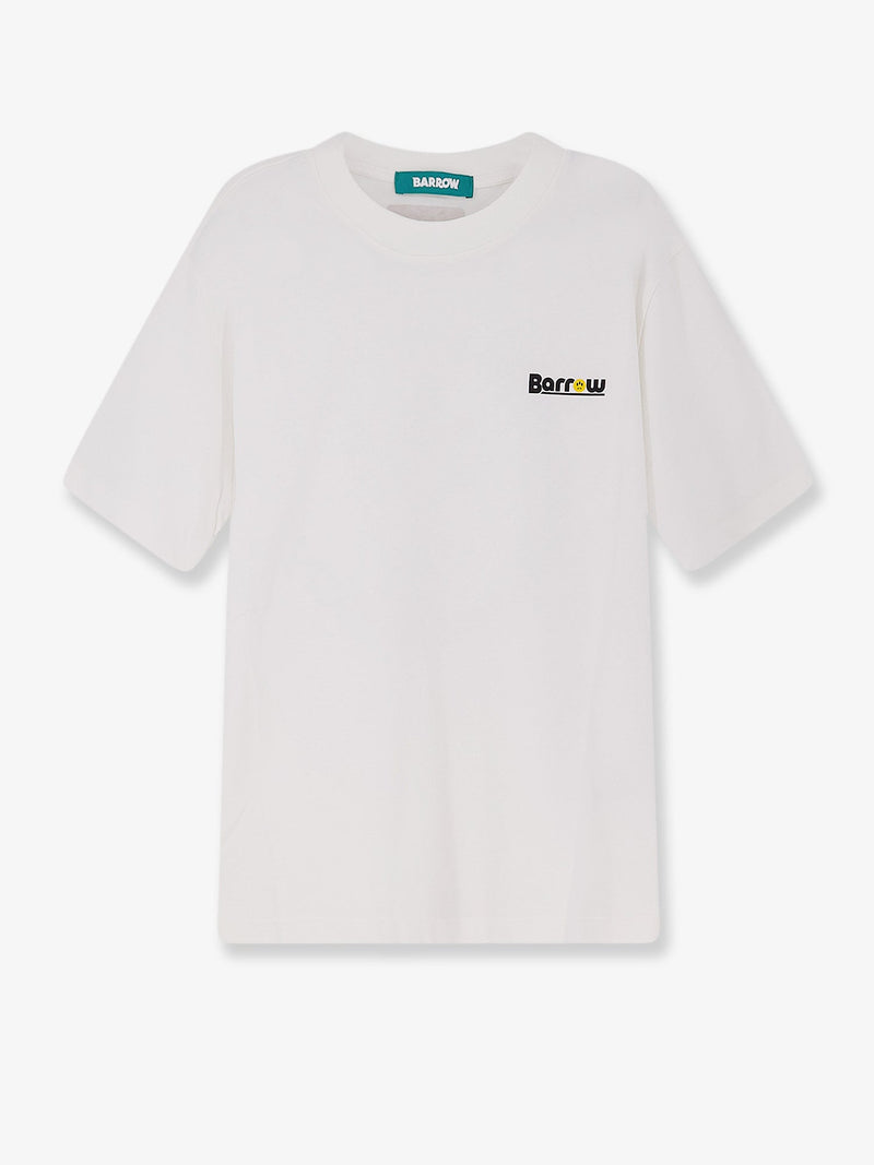 Barrow Camiseta de algodón Barrow con logo frontal blanca - World Class Fashion