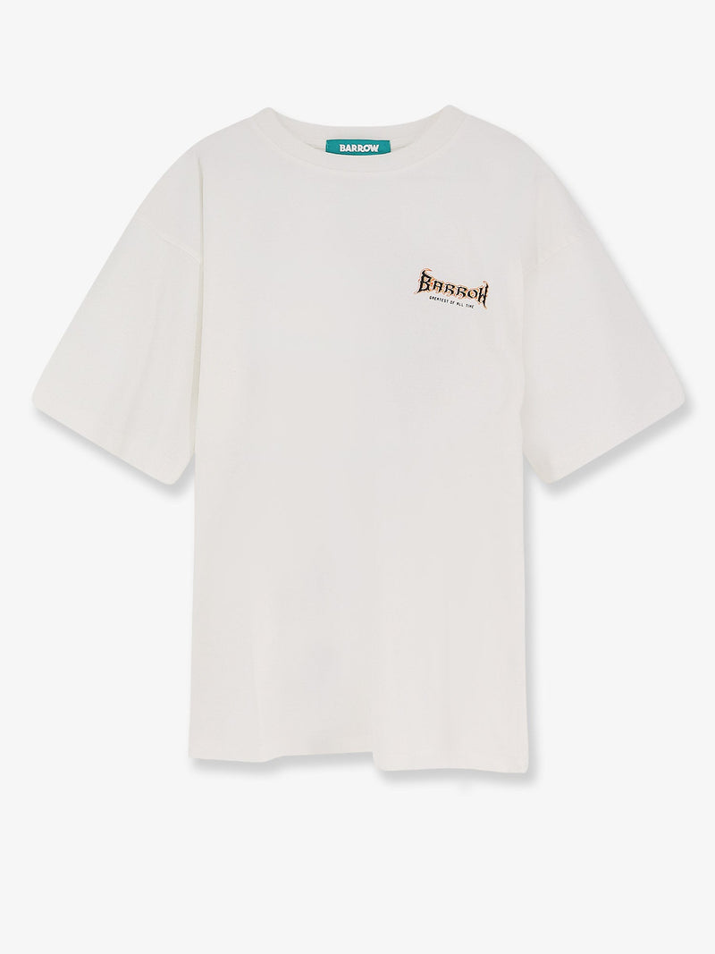 Barrow Camiseta de algodón Barrow con logo multicolor blanco - World Class Fashion