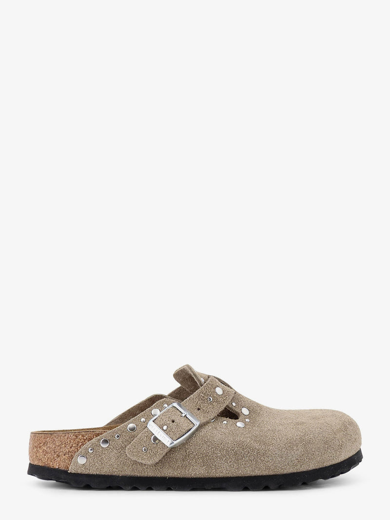 Birkenstock Birkenstock Boston Rivet Suede Sandals Taupe - World Class Fashion