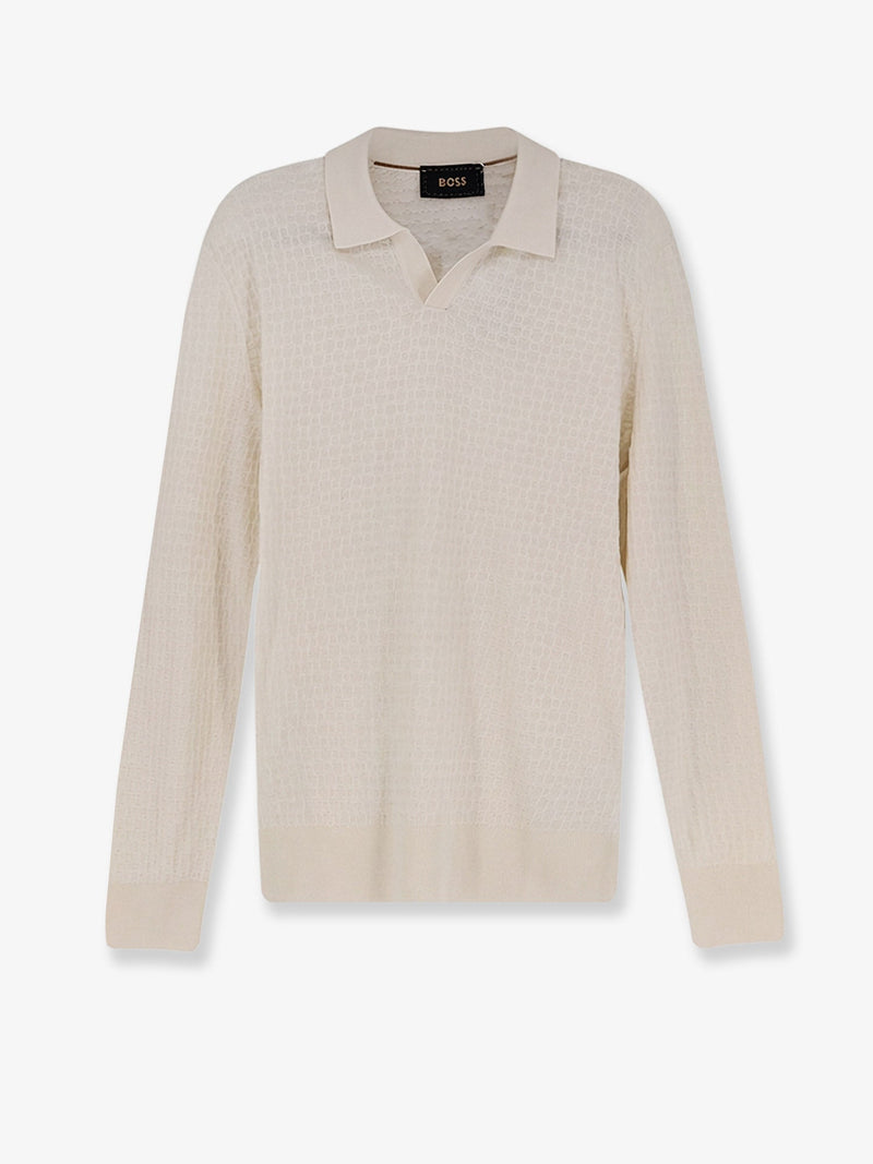 Boss Boss Tejidos de Punto de Seda Blancos para Hombre - World Class Fashion