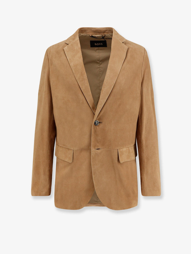 Boss Boss Mazer Suede Blazer Beige - World Class Fashion