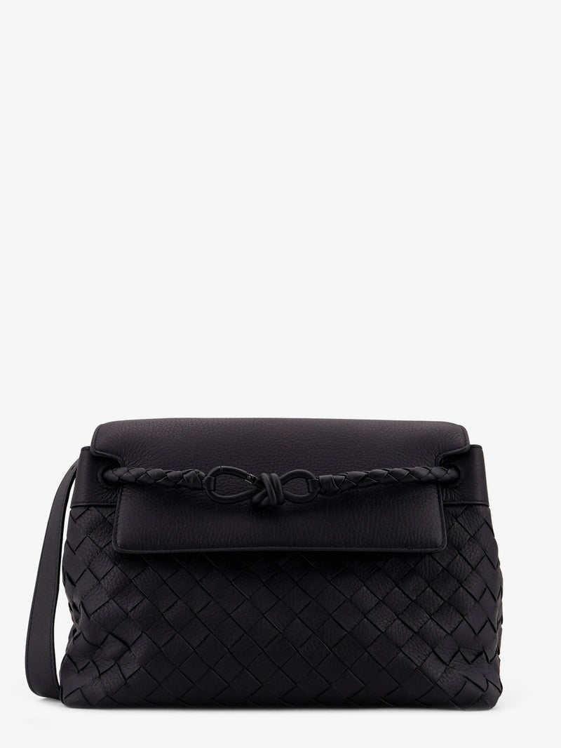 Bottega Veneta Bottega Veneta Andiamo Leather Crossbody Bag Black - World Class Fashion