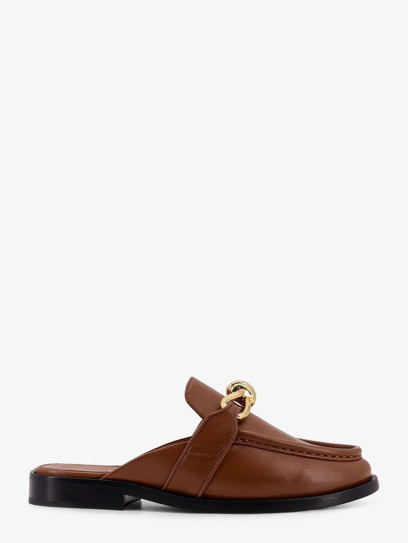 Bottega Veneta Bottega Veneta Astaire Leather Sabot Loafers Brown - World Class Fashion