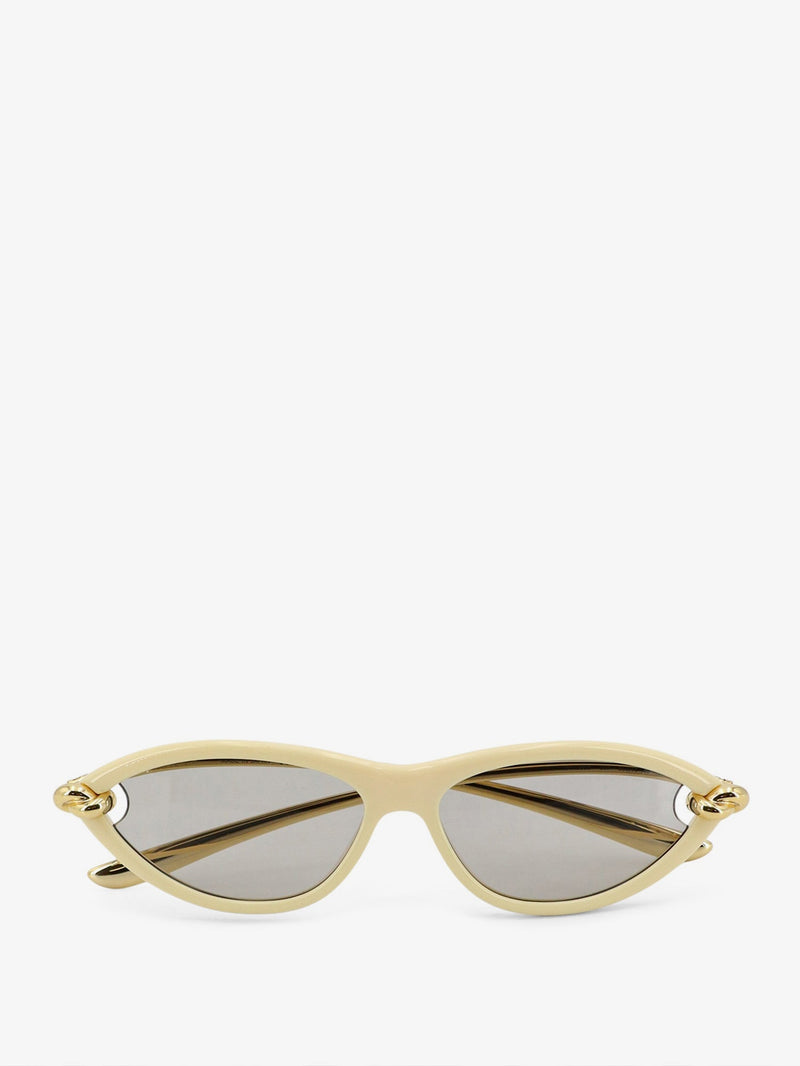 Bottega Veneta Bottega Veneta Knot Cat-Eye Sunglasses Beige - World Class Fashion