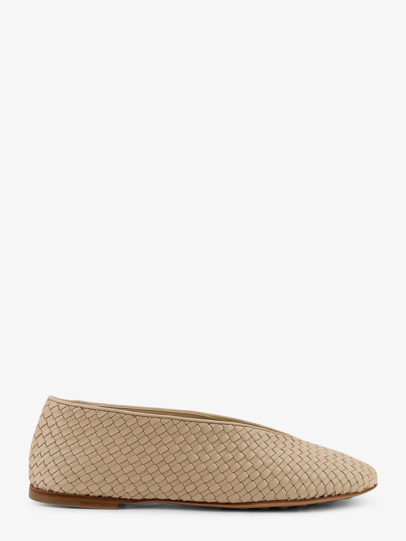 Bottega Veneta Bottega Veneta Bailarinas Rosas Planas de Piel Beige - World Class Fashion