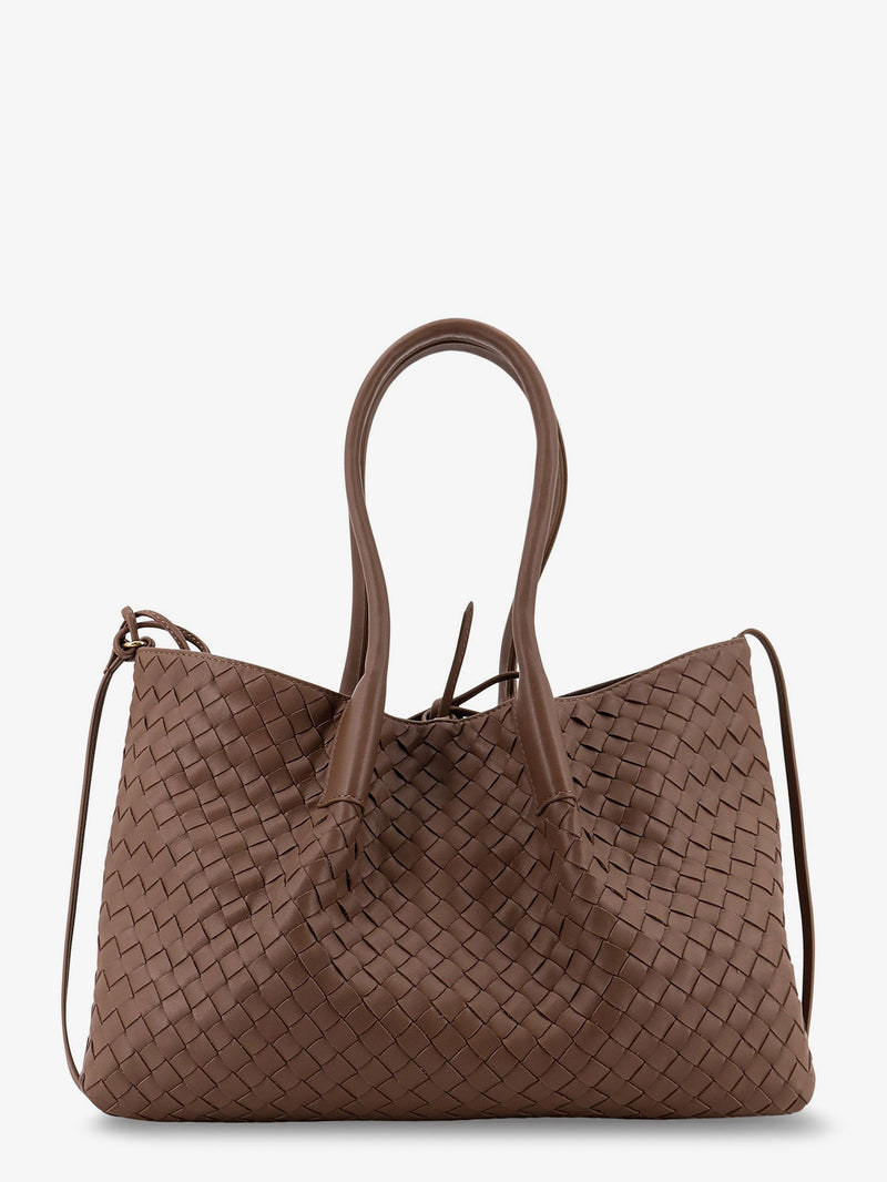 Bottega Veneta Bottega Veneta Pinacoteca Leather Handbag Brown - World Class Fashion