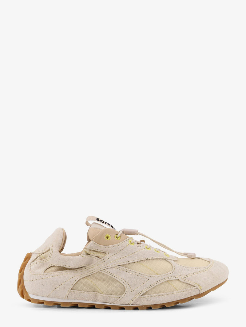 Bottega Veneta Bottega Veneta Orbit Flash Suede and Nylon Sneakers White - World Class Fashion