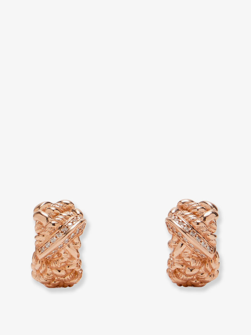 Bottega Veneta Bottega Veneta Brass Earrings with Gold Finishes - World Class Fashion
