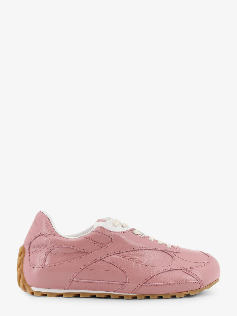 Bottega Veneta Bottega Veneta Orbit Flash Leather Sneakers Pink - World Class Fashion