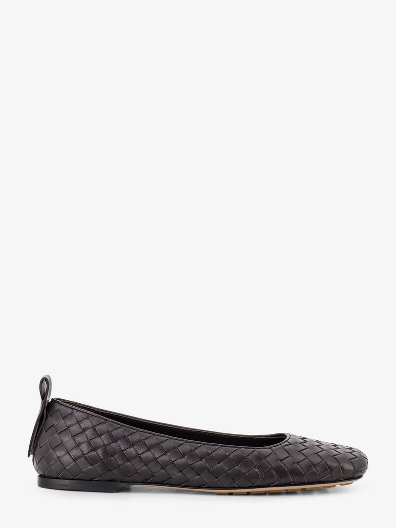 Bottega Veneta Bottega Veneta Charlotte Leather Ballerinas Black - World Class Fashion