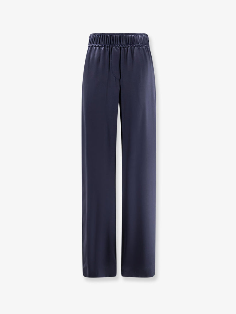 Brunello Cucinelli Brunello Cucinelli Silk Trousers Blue Women - World Class Fashion