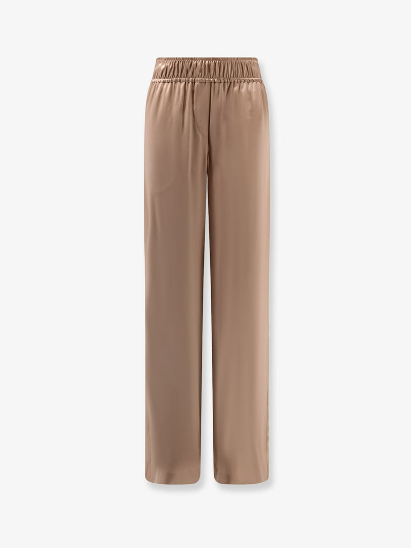 Brunello Cucinelli Brunello Cucinelli Silk Trousers Beige Women - World Class Fashion
