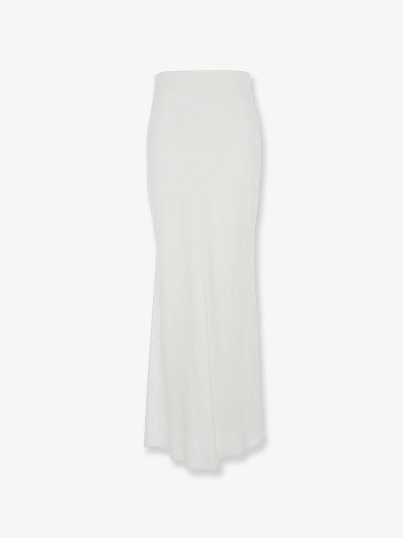 Brunello Cucinelli Brunello Cucinelli Satin Long Skirt White - World Class Fashion