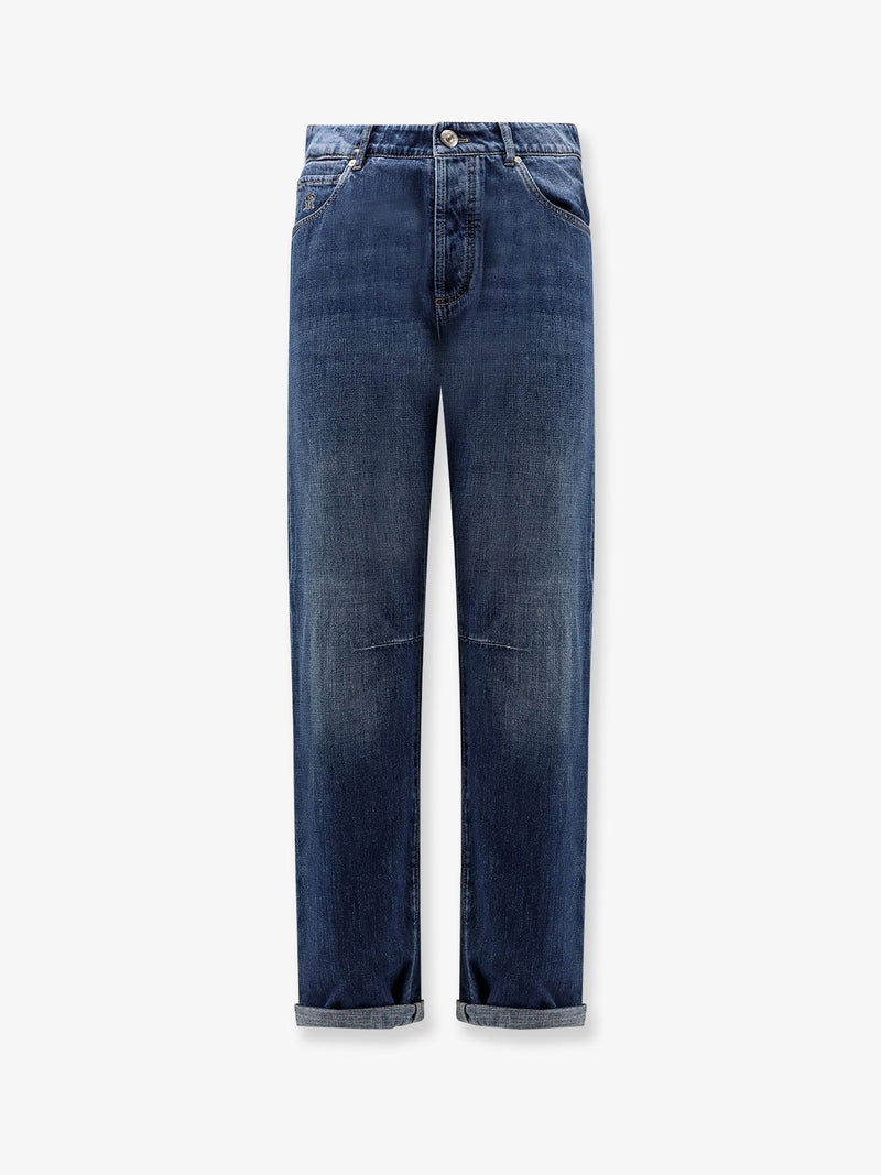 Brunello Cucinelli Brunello Cucinelli Leisure Fit Cotton Jeans Blue - World Class Fashion