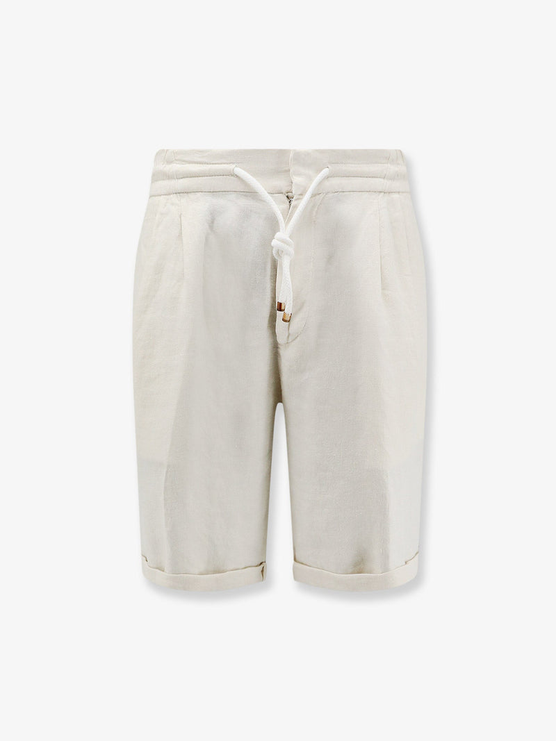 Brunello Cucinelli Brunello Cucinelli Linen Bermuda Shorts White Men - World Class Fashion