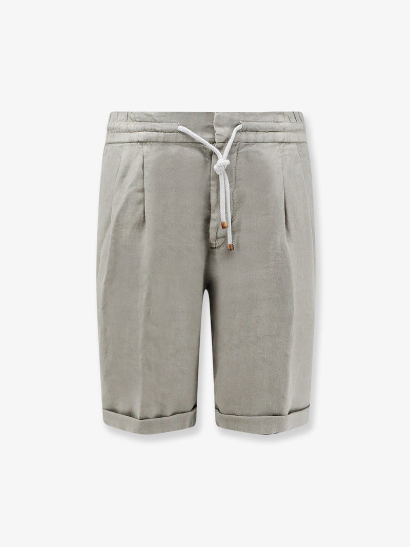 Brunello Cucinelli Brunello Cucinelli Linen Bermuda Shorts Grey Men - World Class Fashion