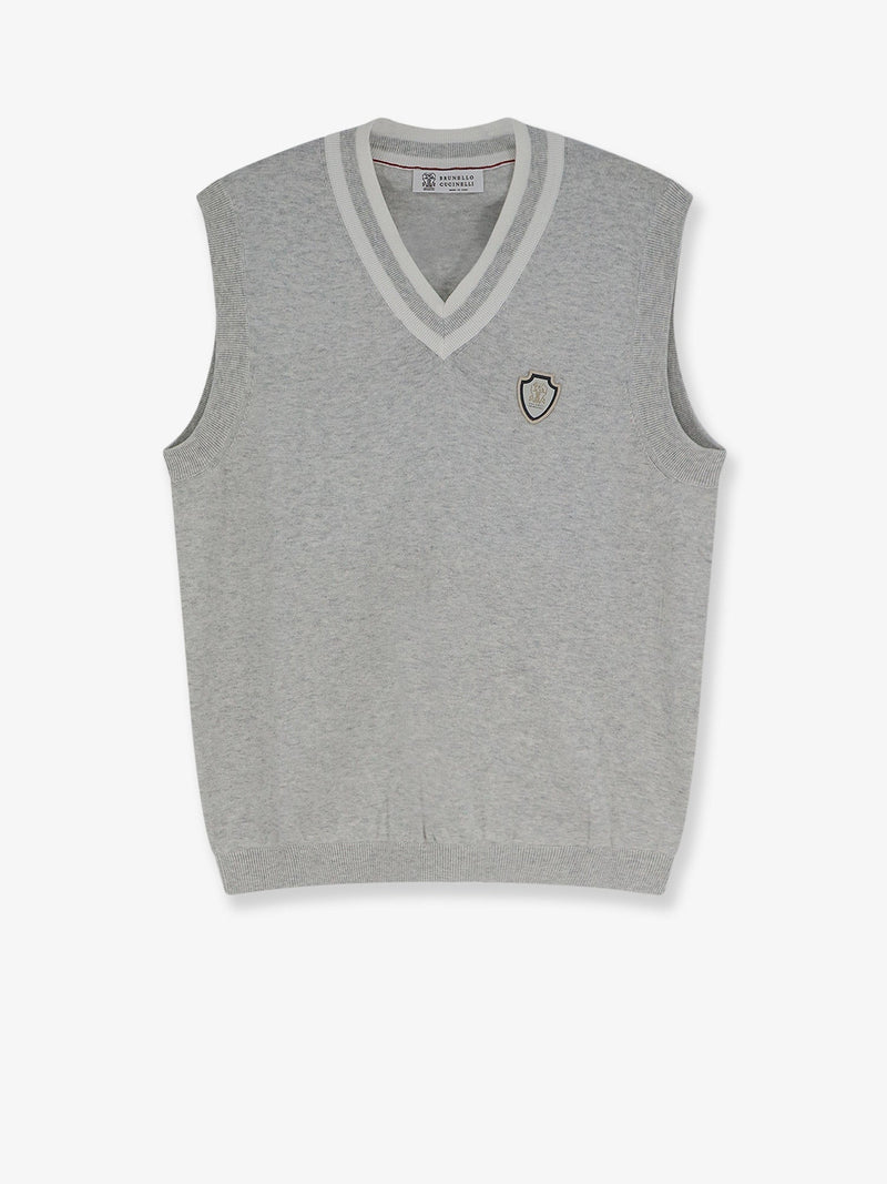 Brunello Cucinelli Brunello Cucinelli Cotton Vest Grey Men - World Class Fashion