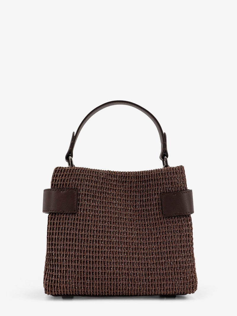 Brunello Cucinelli Brunello Cucinelli Essence Riding Leather Crossbody Bag Brown - World Class Fashion