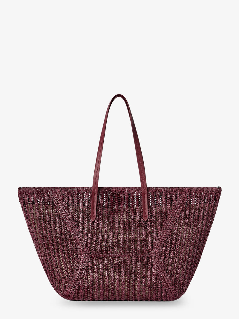 Brunello Cucinelli Brunello Cucinelli BC Duo Raffia Shoulder Bag Purple - World Class Fashion