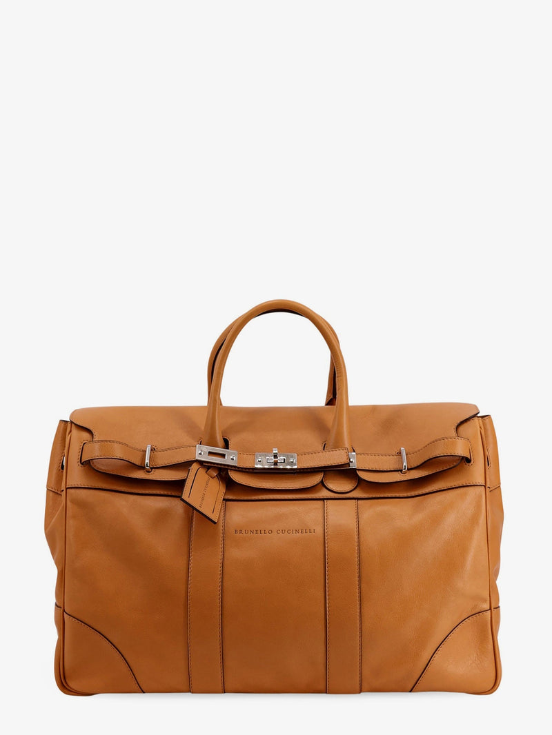 Brunello Cucinelli Brunello Cucinelli Leather Travel Bag Brown Men - World Class Fashion
