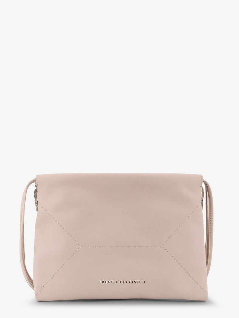 Brunello Cucinelli Brunello Cucinelli BC Duo Leather Shoulder Bag Beige - World Class Fashion