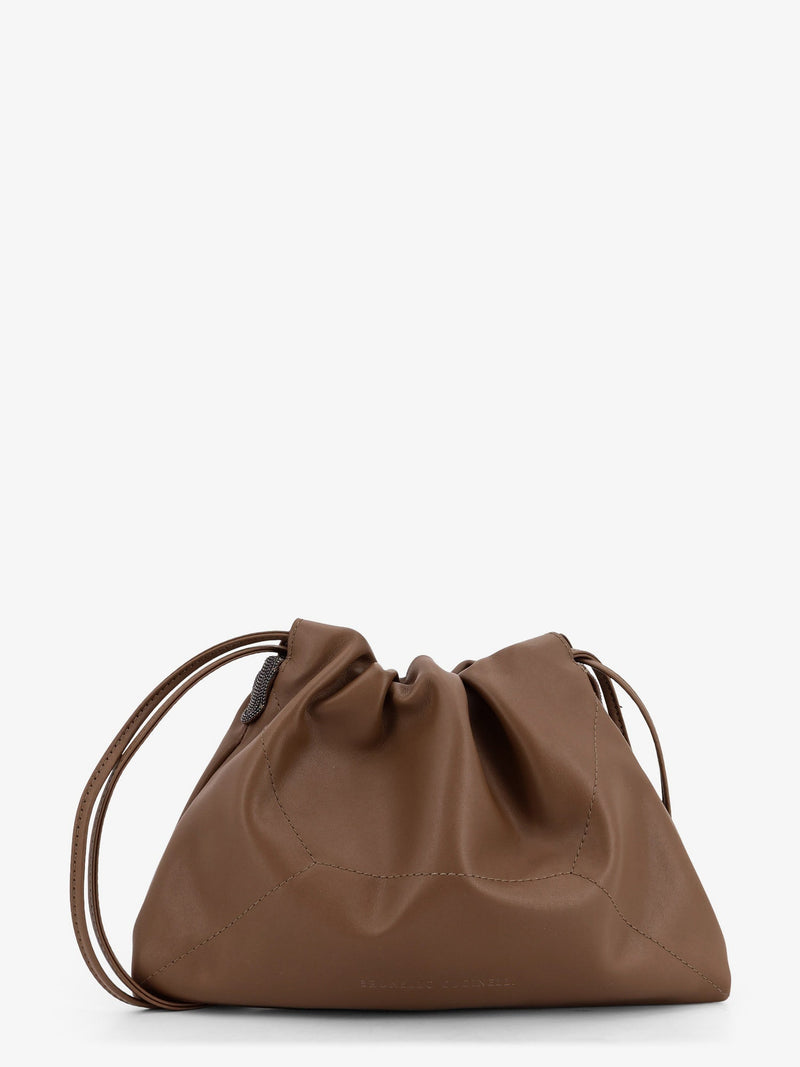 Brunello Cucinelli Brunello Cucinelli BC Duo Leather Shoulder Bag Brown - World Class Fashion