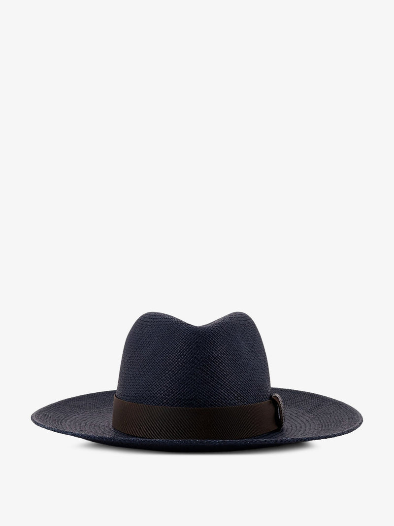 Brunello Cucinelli Brunello Cucinelli Raffia Fedora Hat Blue Women - World Class Fashion