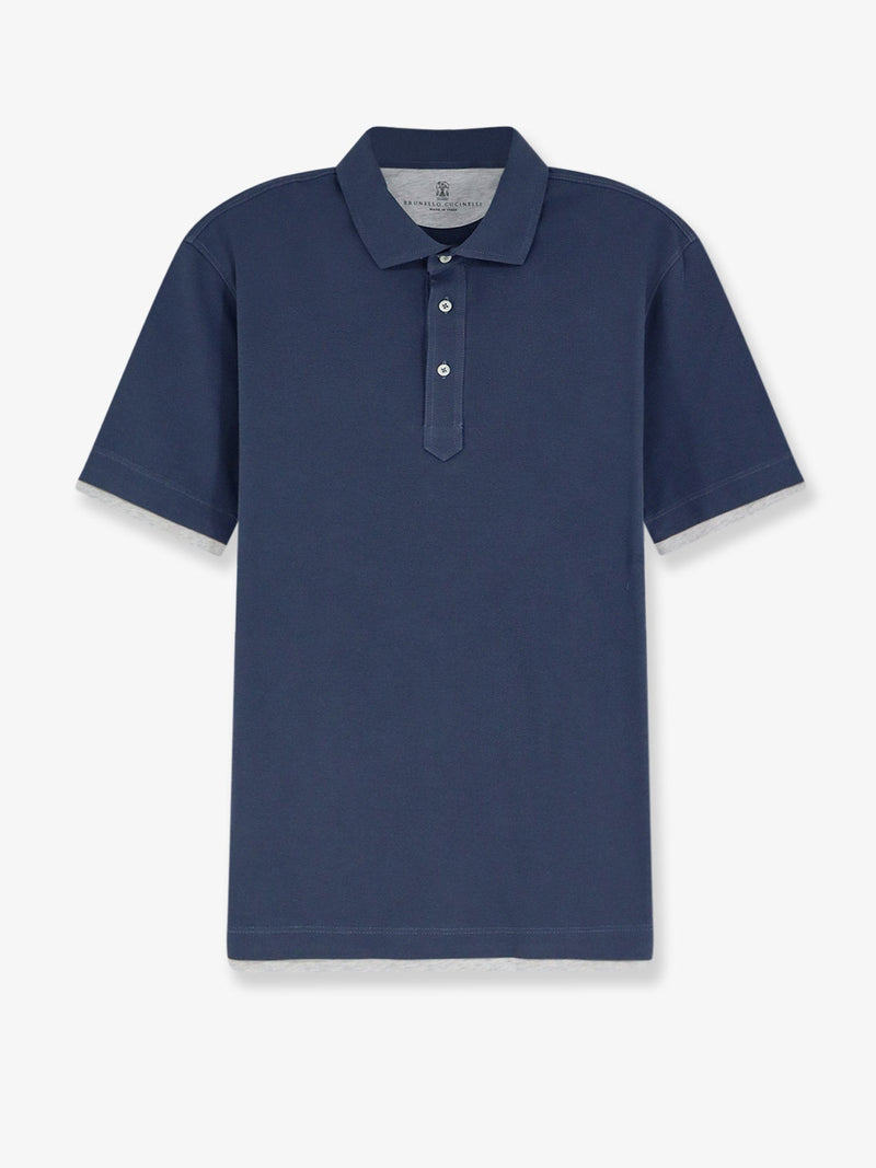Brunello Cucinelli Brunello Cucinelli Cotton Polo Shirt Blue Men - World Class Fashion
