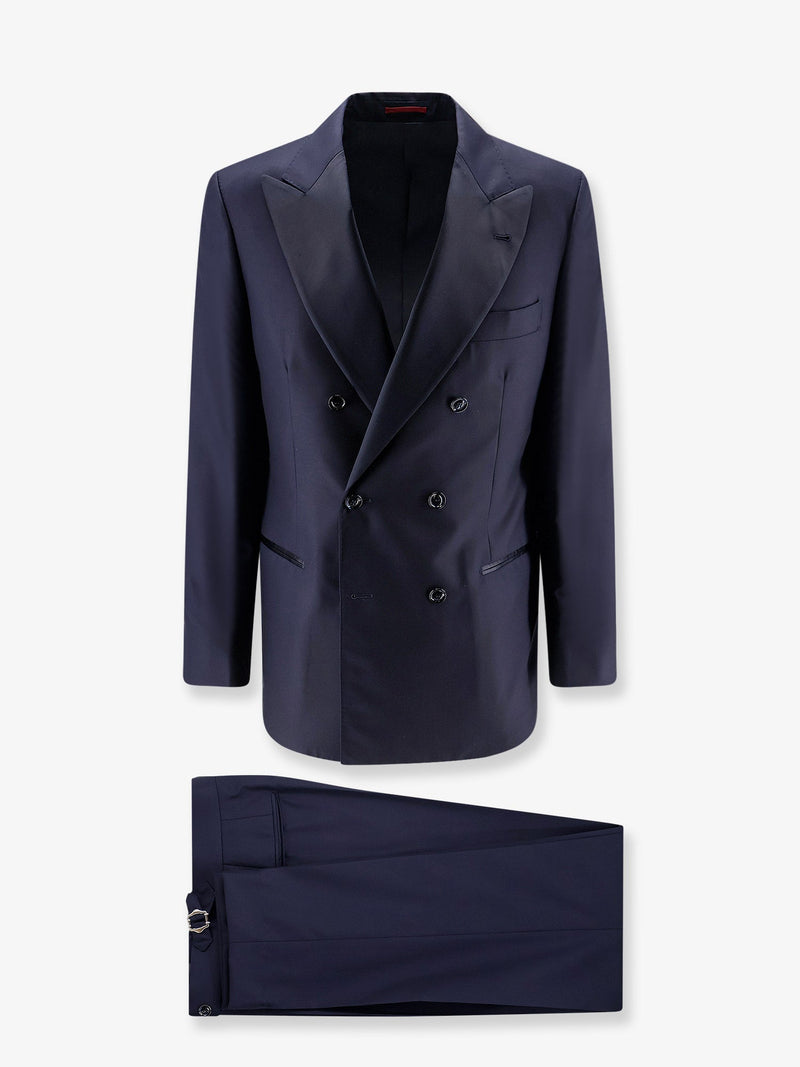 Brunello Cucinelli Brunello Cucinelli Virgin Wool and Silk Tuxedo Blue - World Class Fashion