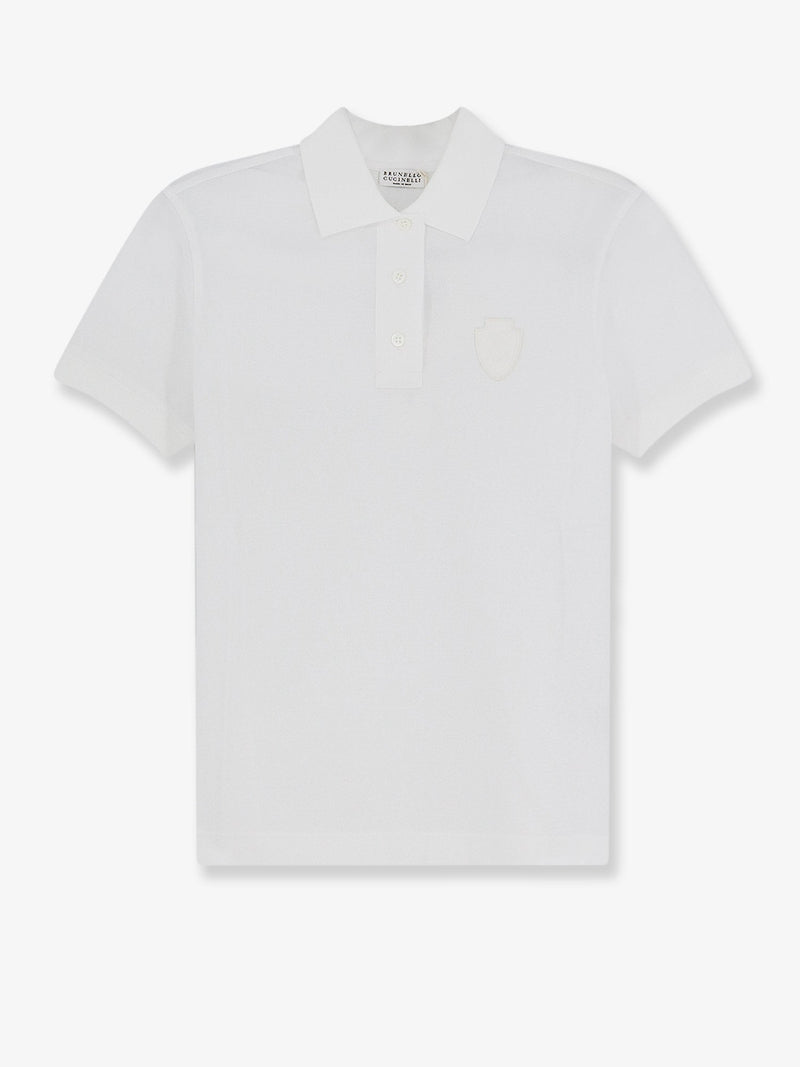 Brunello Cucinelli Brunello Cucinelli Cotton Blend Polo Shirt White - World Class Fashion