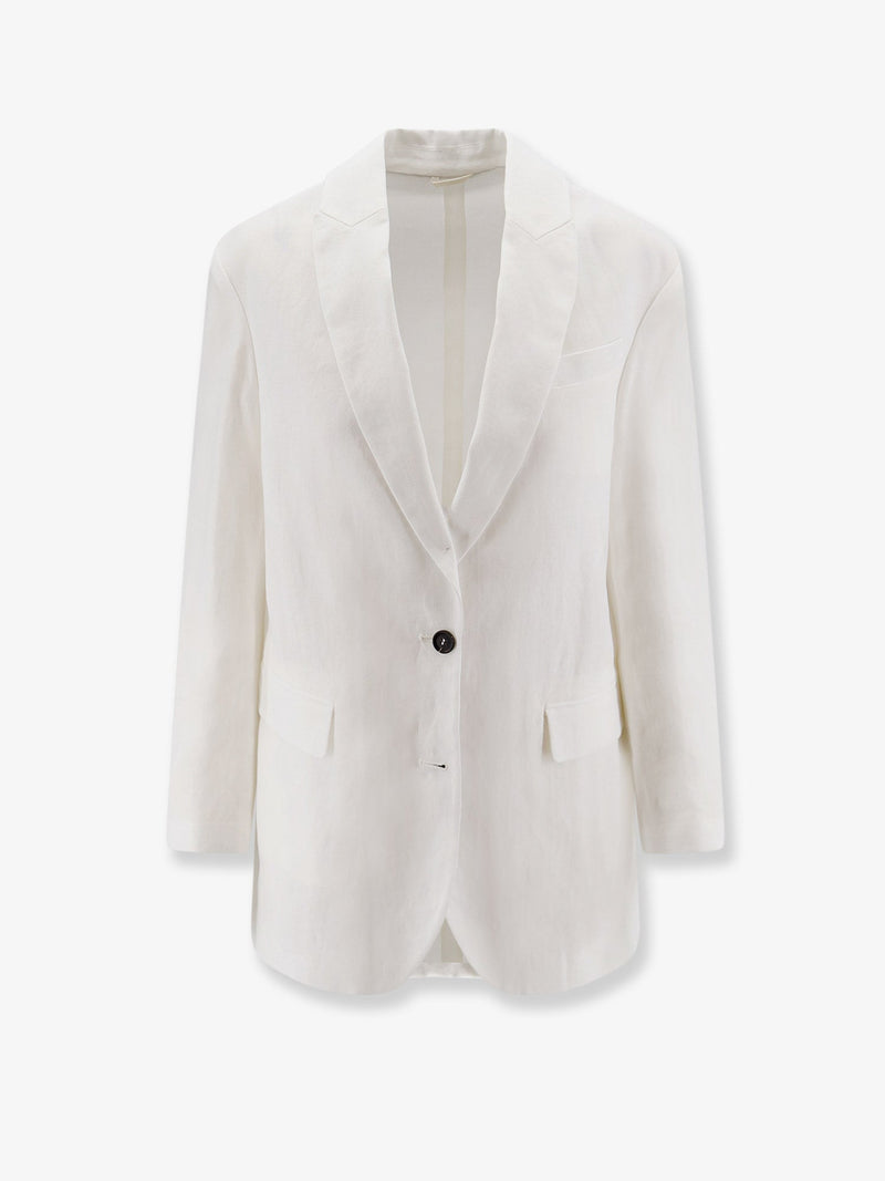 Brunello Cucinelli Brunello Cucinelli Cotton Blazer White Women - World Class Fashion