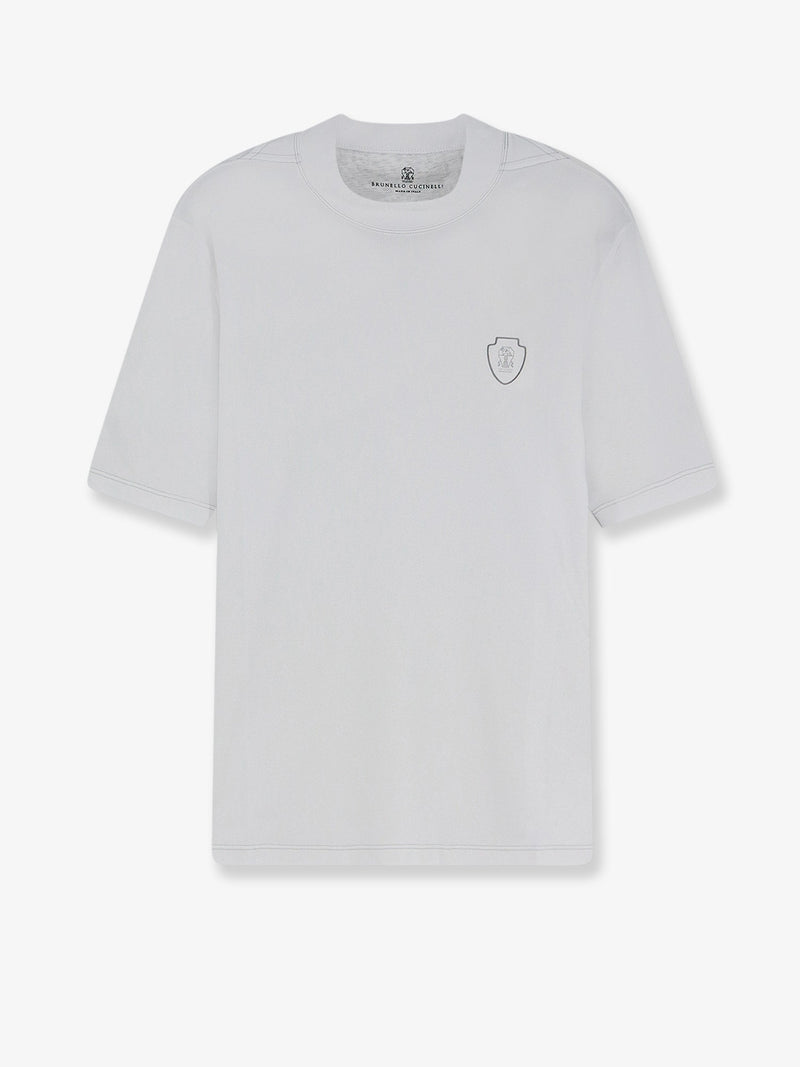 Brunello Cucinelli Brunello Cucinelli Technical Fabric T-Shirt White Men - World Class Fashion