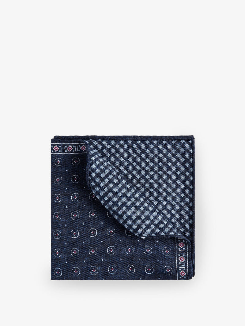 Brunello Cucinelli Brunello Cucinelli Silk Pocket Square Blue - World Class Fashion