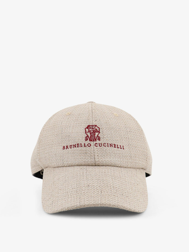 Brunello Cucinelli Brunello Cucinelli Silk Linen Wool Hat Beige - World Class Fashion