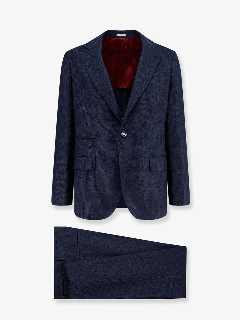 Brunello Cucinelli Brunello Cucinelli Silk, Linen and Wool Suit Blue - World Class Fashion