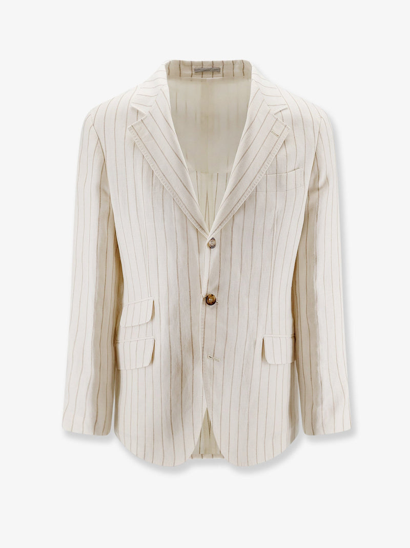 Brunello Cucinelli Brunello Cucinelli Linen Blazer White Men - World Class Fashion