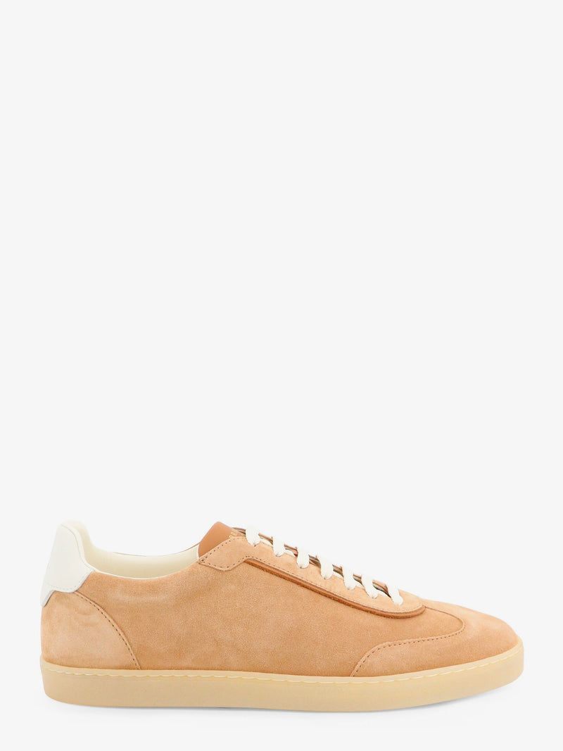 Brunello Cucinelli Brunello Cucinelli Suede and Leather Sneakers Beige - World Class Fashion
