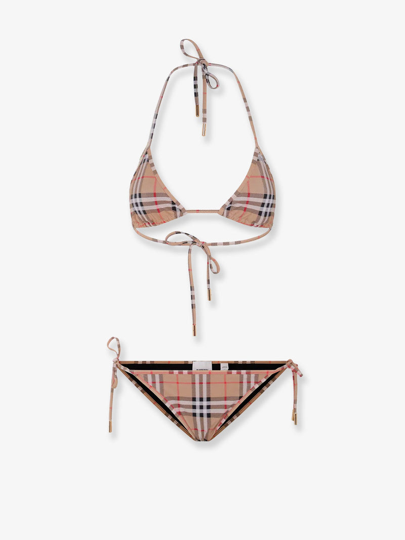Burberry Burberry Cobb Bikini Traditional Check Beige - World Class Fashion