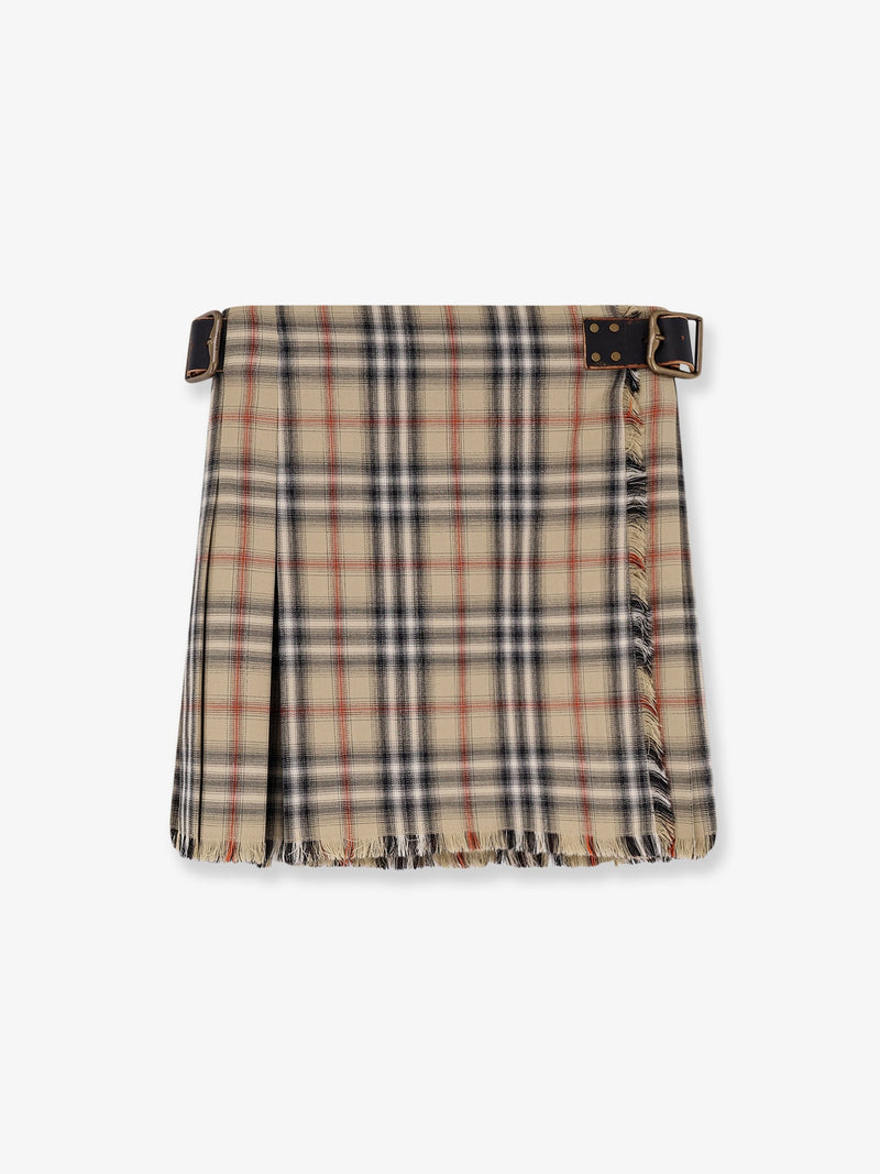 Burberry Burberry Skye Cotton Kilt Beige - World Class Fashion