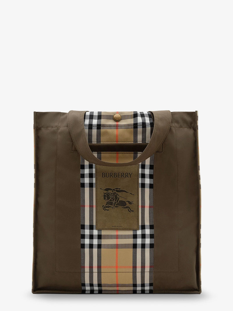 Burberry Burberry Trench Check Canvas Shoulder Bag Brown - World Class Fashion