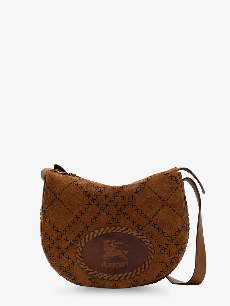 Burberry Burberry Tavistock Suede Crossbody Bag Brown - World Class Fashion