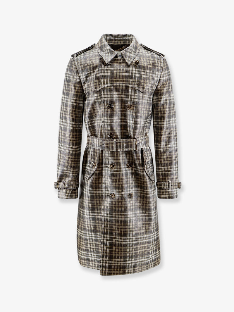 Burberry Burberry Foxfield Madras Trench Green - World Class Fashion