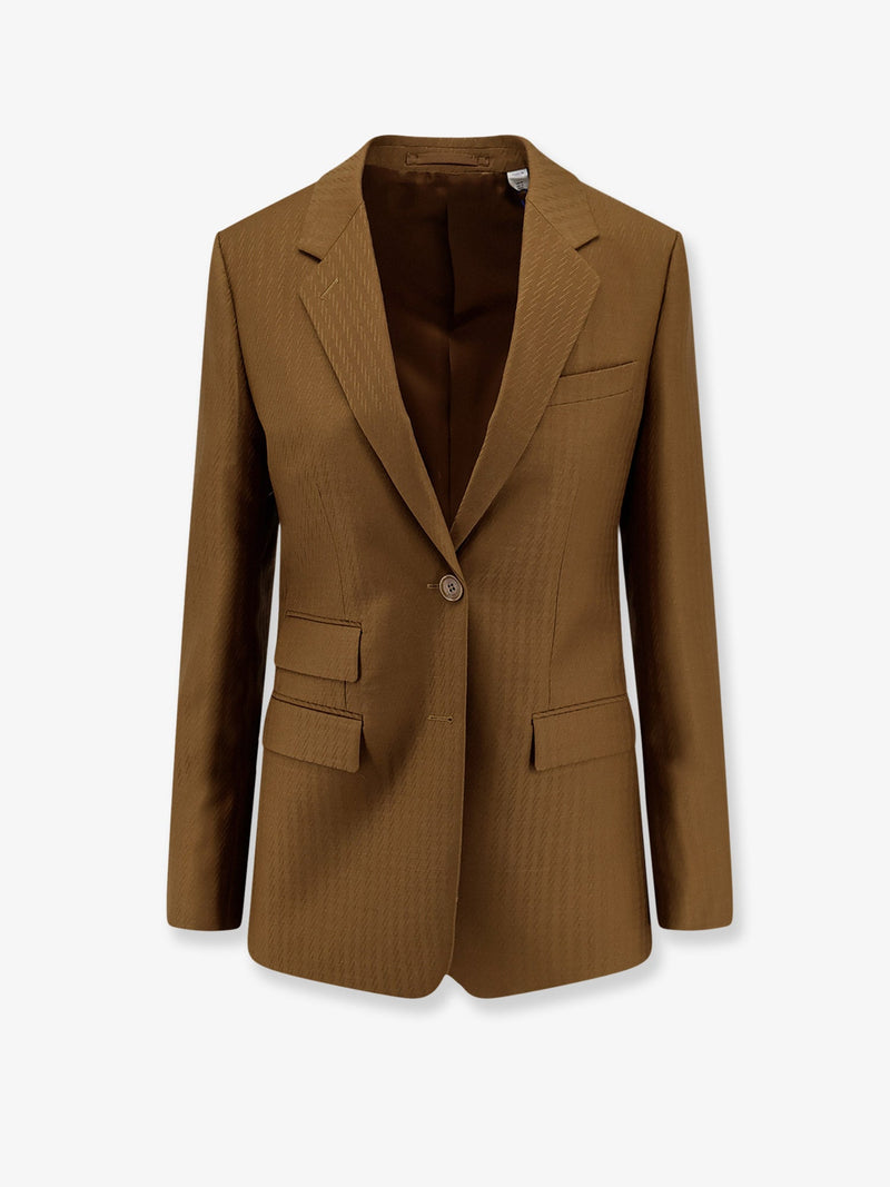 Burberry Burberry Siora Wool Mohair Blazer Brown - World Class Fashion