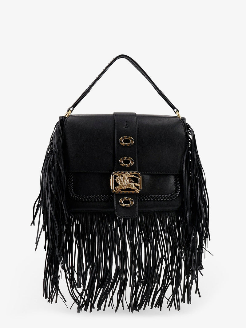 Burberry Burberry Rider Leather Shoulder Bag Black - World Class Fashion