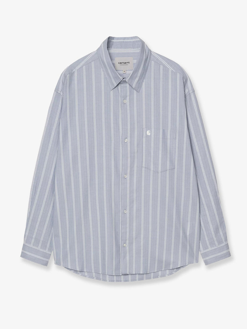 Carhartt WIP Carhartt WIP Beale Striped Cotton Shirt Blue - World Class Fashion