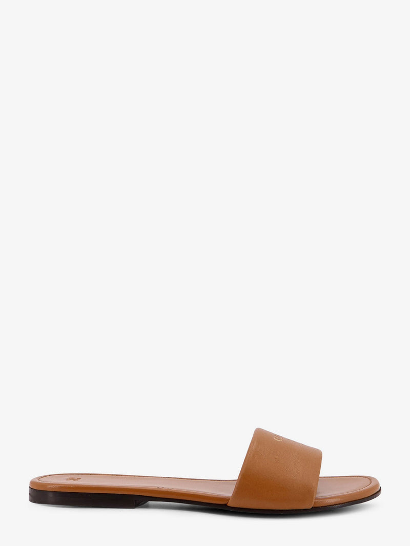 Celine Celine Coast Mule Leather Sandals Brown - World Class Fashion