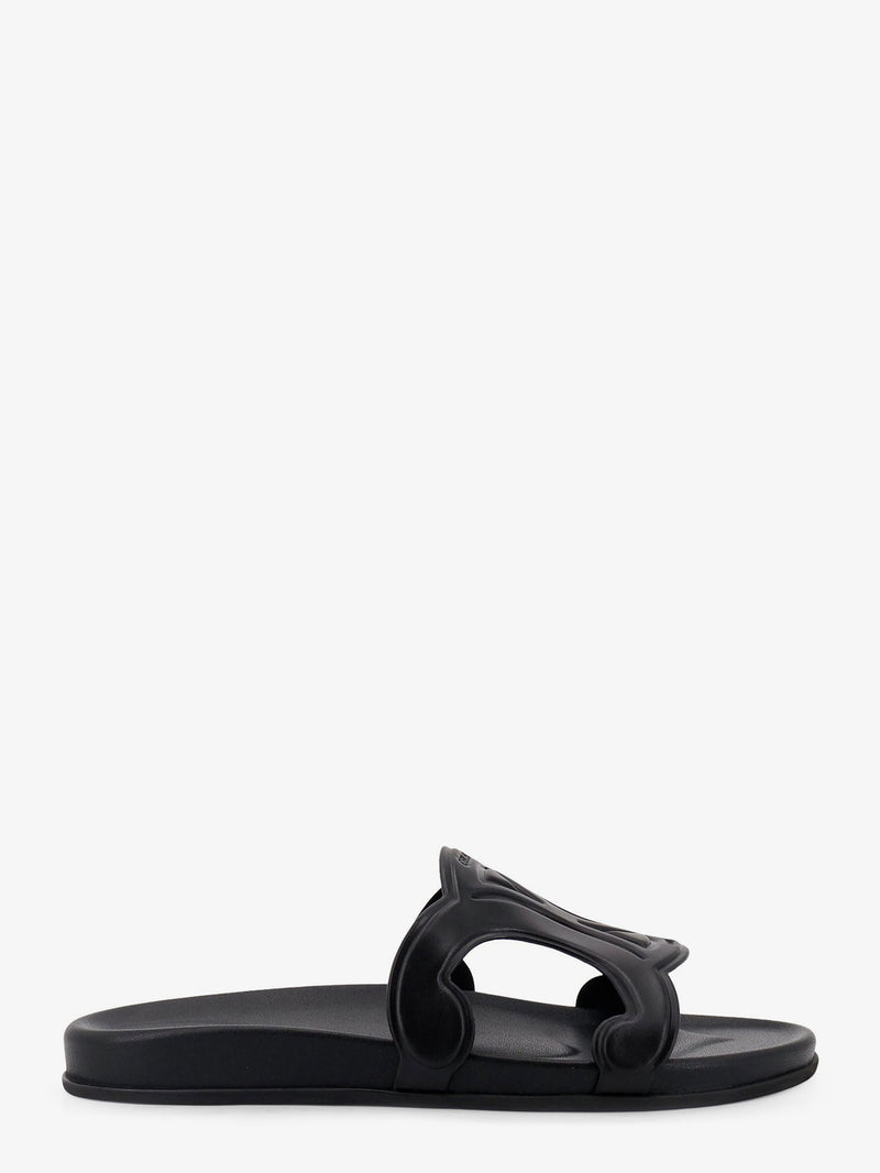 Celine Celine Triomphe Leather Sandals Black Men - World Class Fashion