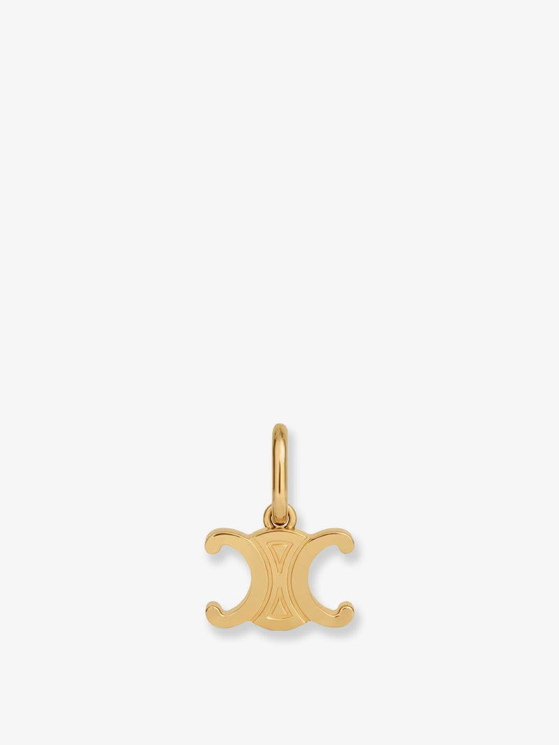 Celine Celine Triomphe Brass Charm Gold - World Class Fashion