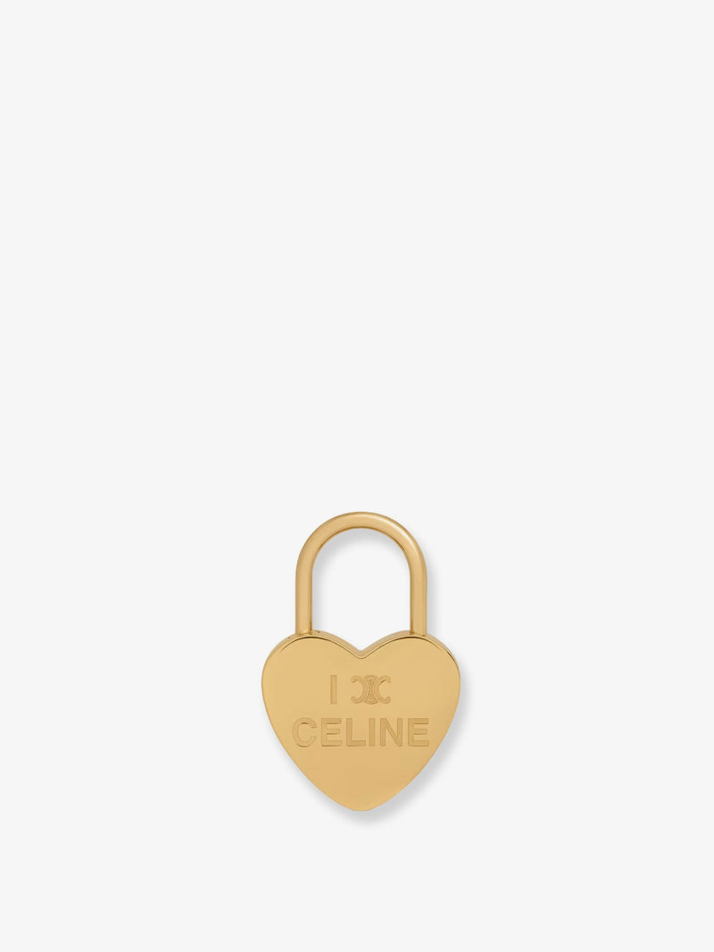 Celine Celine Heart-Shaped Brass Charm Gold - World Class Fashion