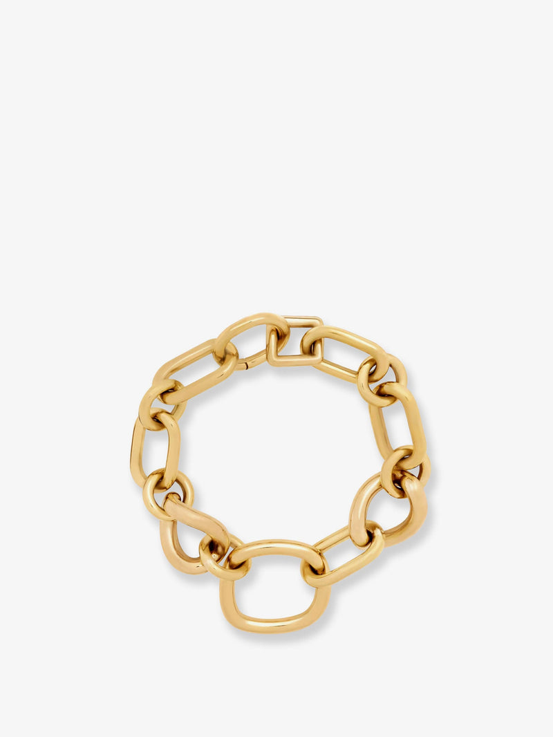 Celine Pulsera Celine Charms de Latón Moderno Dorada para Mujer - World Class Fashion
